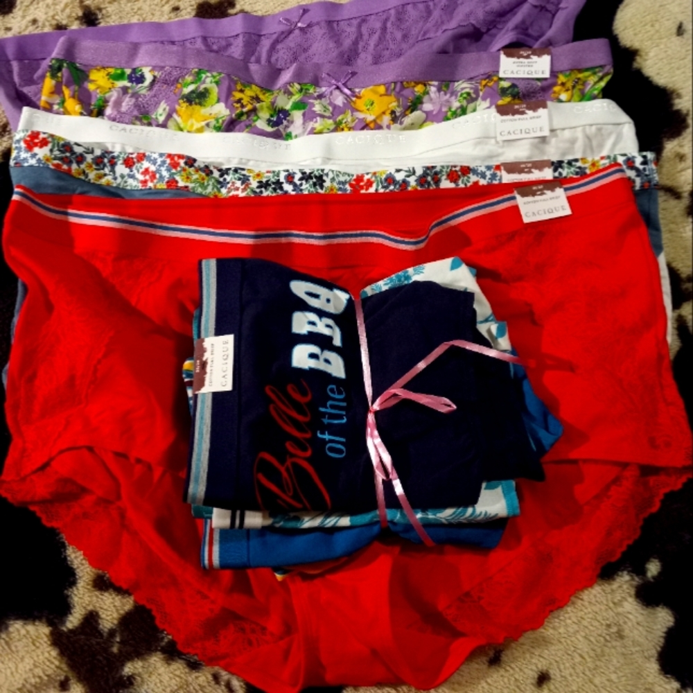 10 pairs of Women's cotton full briefs size 26/28